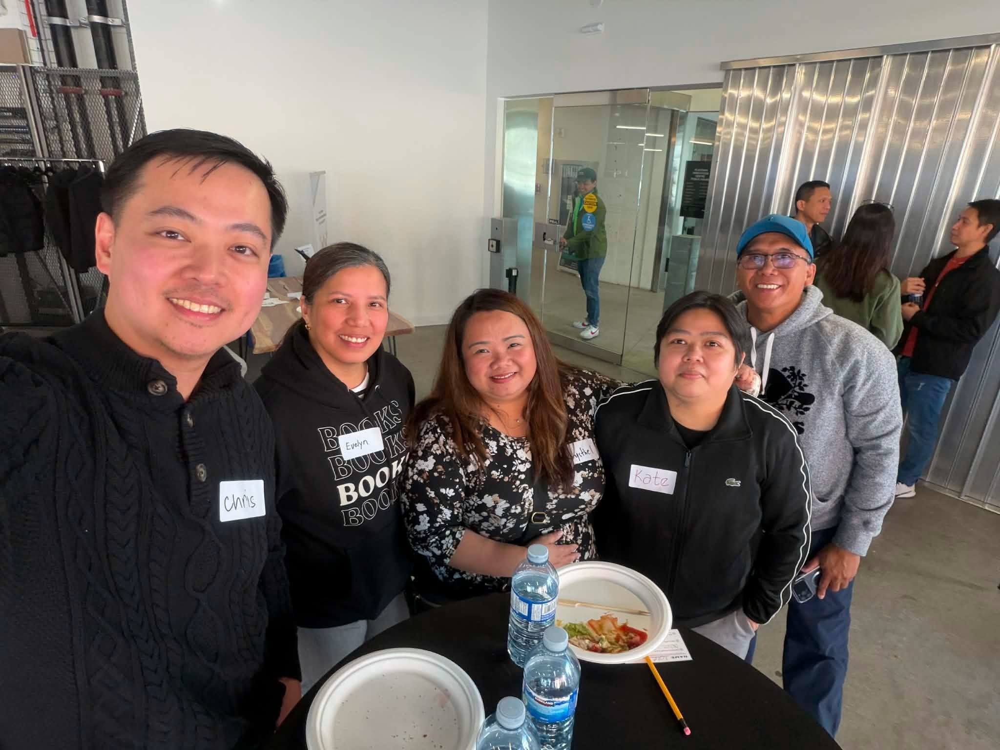 Congregation worshipping together in church